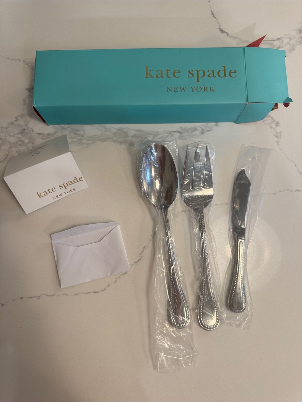 Kate Spade/Lenox New York Silver Bead-Edge Stainless Flatware Set - Silver